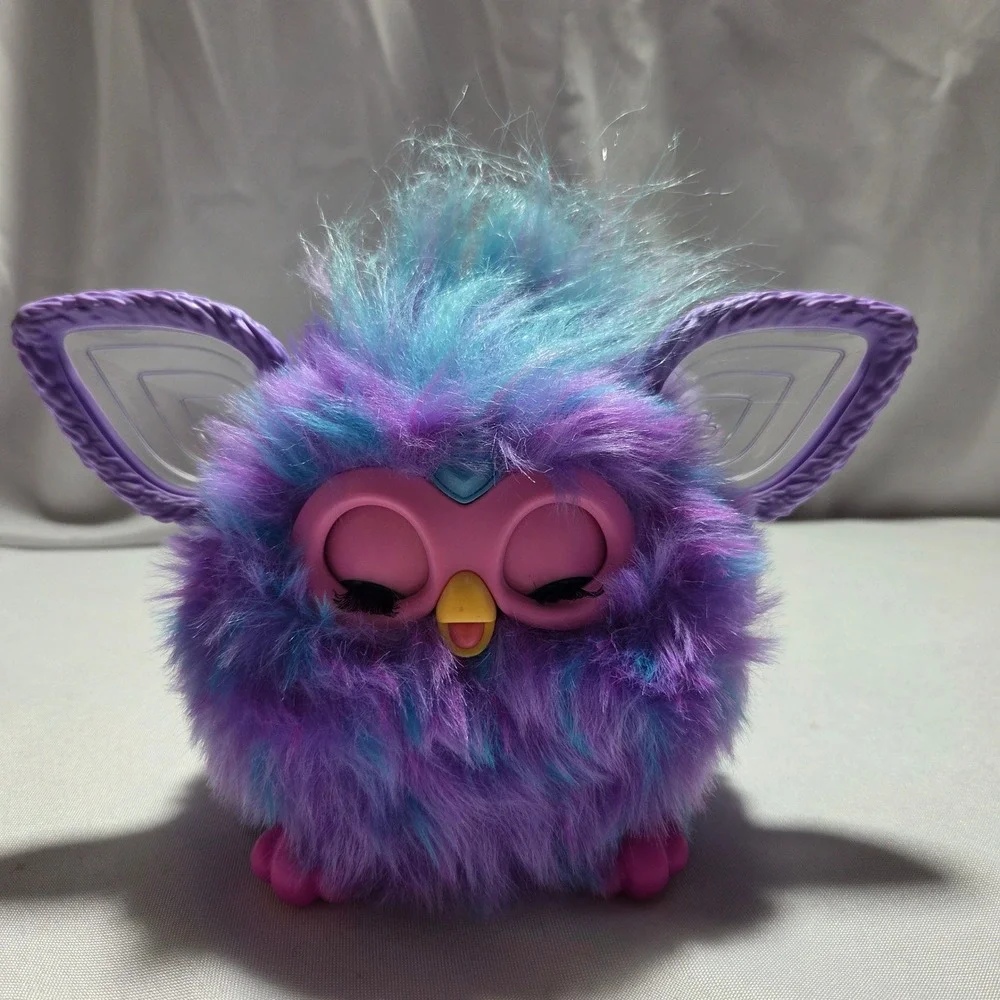 Hasbro Furby Interactive Plush Toy  Tie Dye 2023 Light Up‎ Ears F6743- Tested